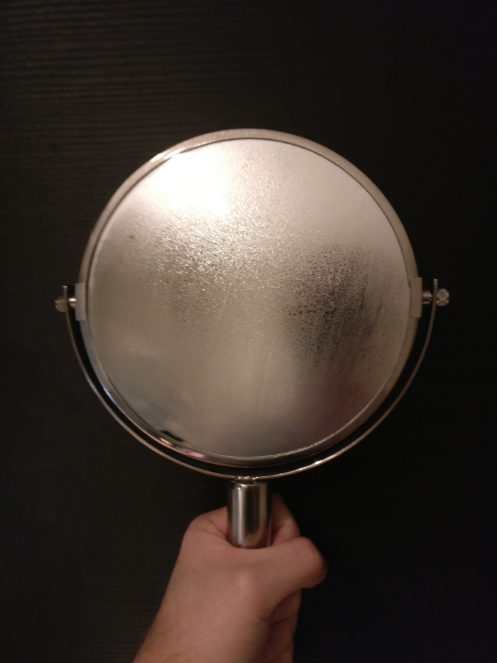 Steam on a mirror — a metaphor for our brief existence