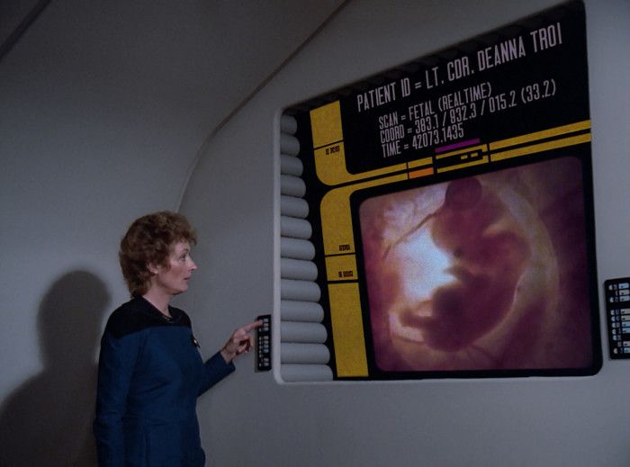 Troi's unborn baby, already a person to her, it seems.